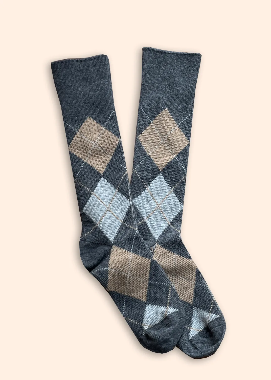 Perfect Argyle tall socks