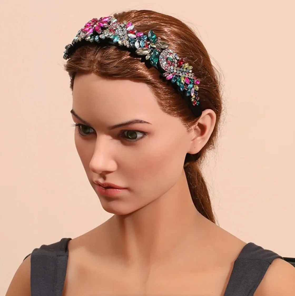 Rhinestone Crystal Headband For Glitter Gemstone Delicate Hair Band Luxury Shiny Handcrafted Head wear