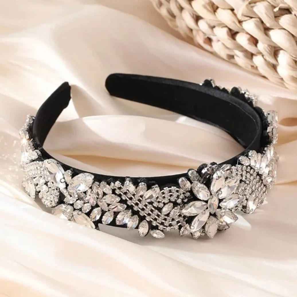 Rhinestone Crystal Headband For Glitter Gemstone Delicate Hair Band Luxury Shiny Handcrafted Head wear