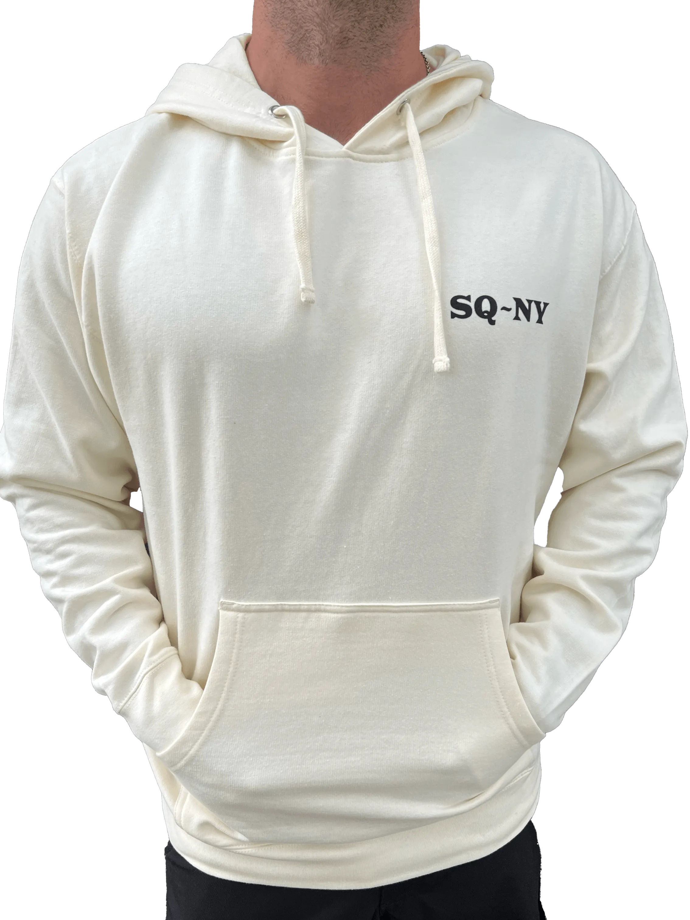 South Quarter No Bad Vibes Pullover Hoodie (Bone)