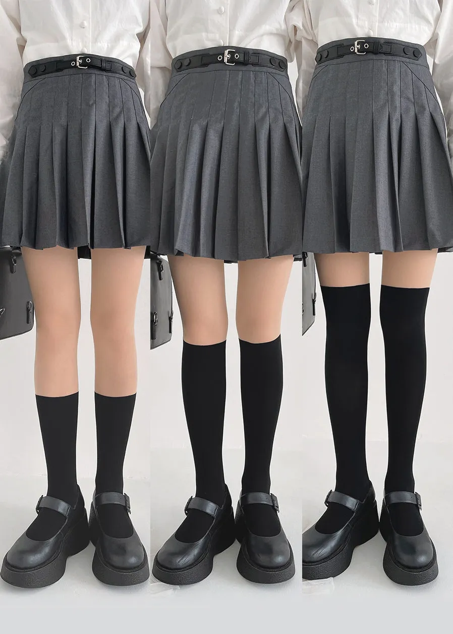 Stockings with fake black socks (3 different lengths)