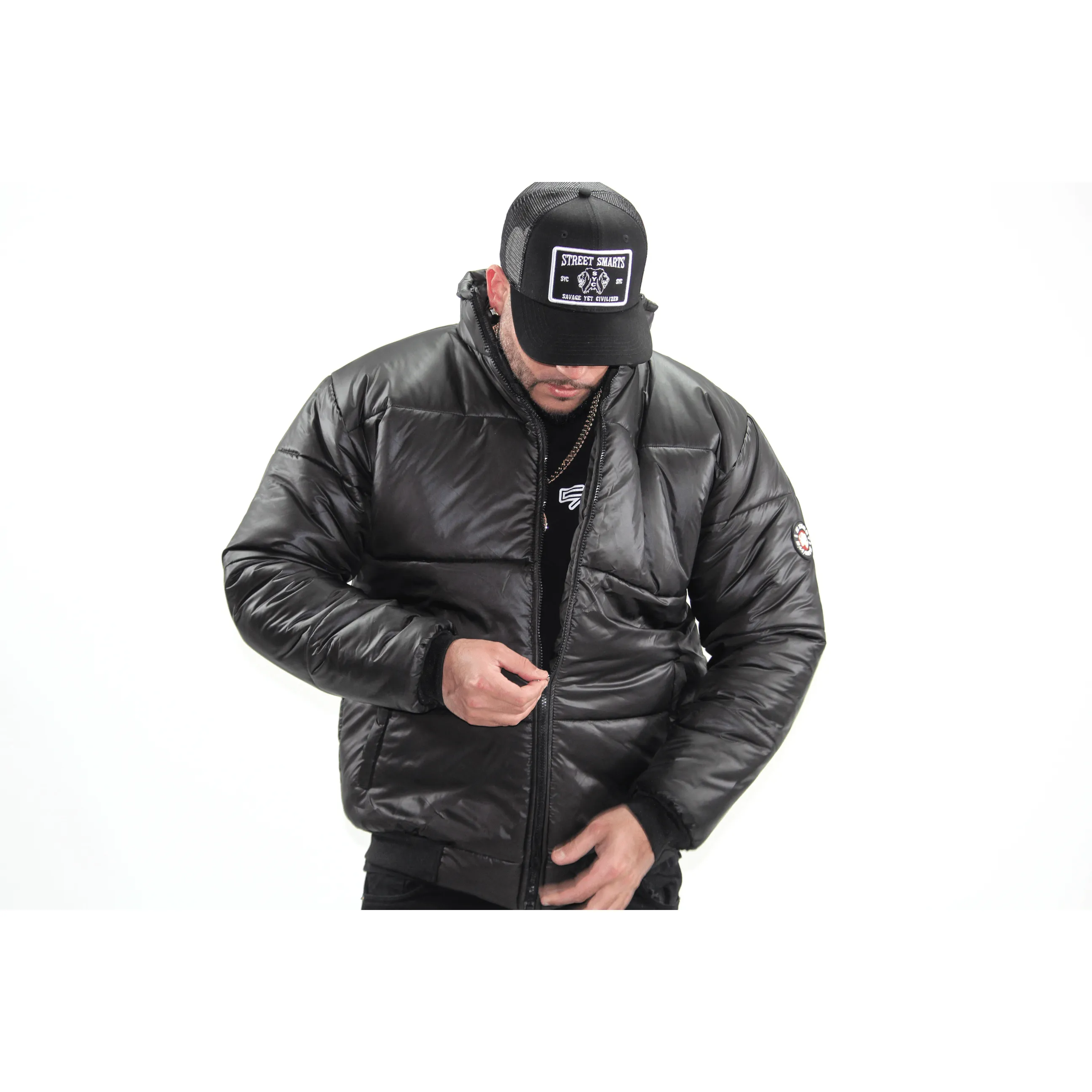 Street Smarts - Puffer Jacket  (BLACK)