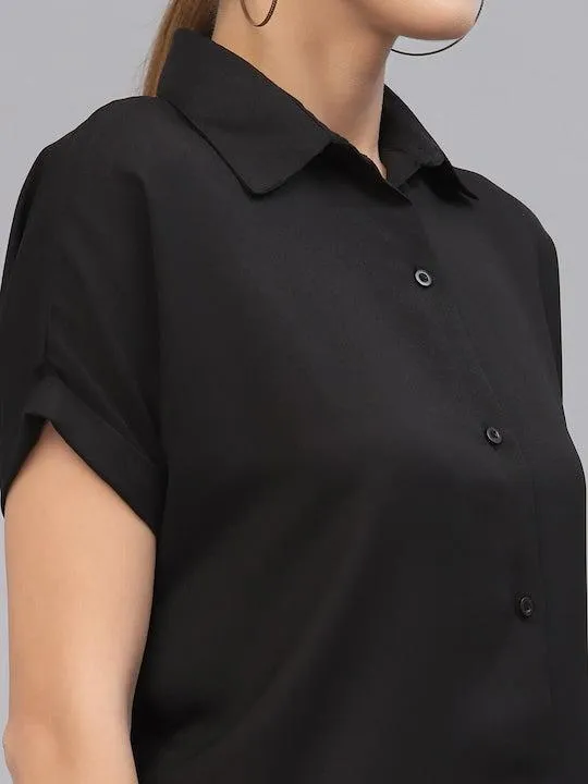 Style Quotient Women Black Solid Shirts