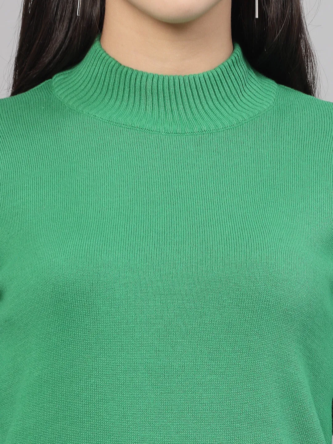 Style Quotient Women Green Solid Pullover