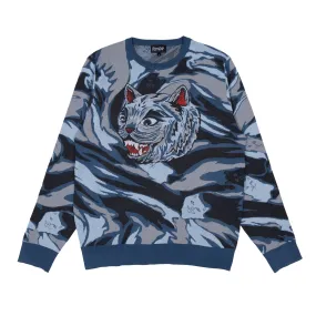 Tiger Nerm Knit Sweater (Light Blue Camo)