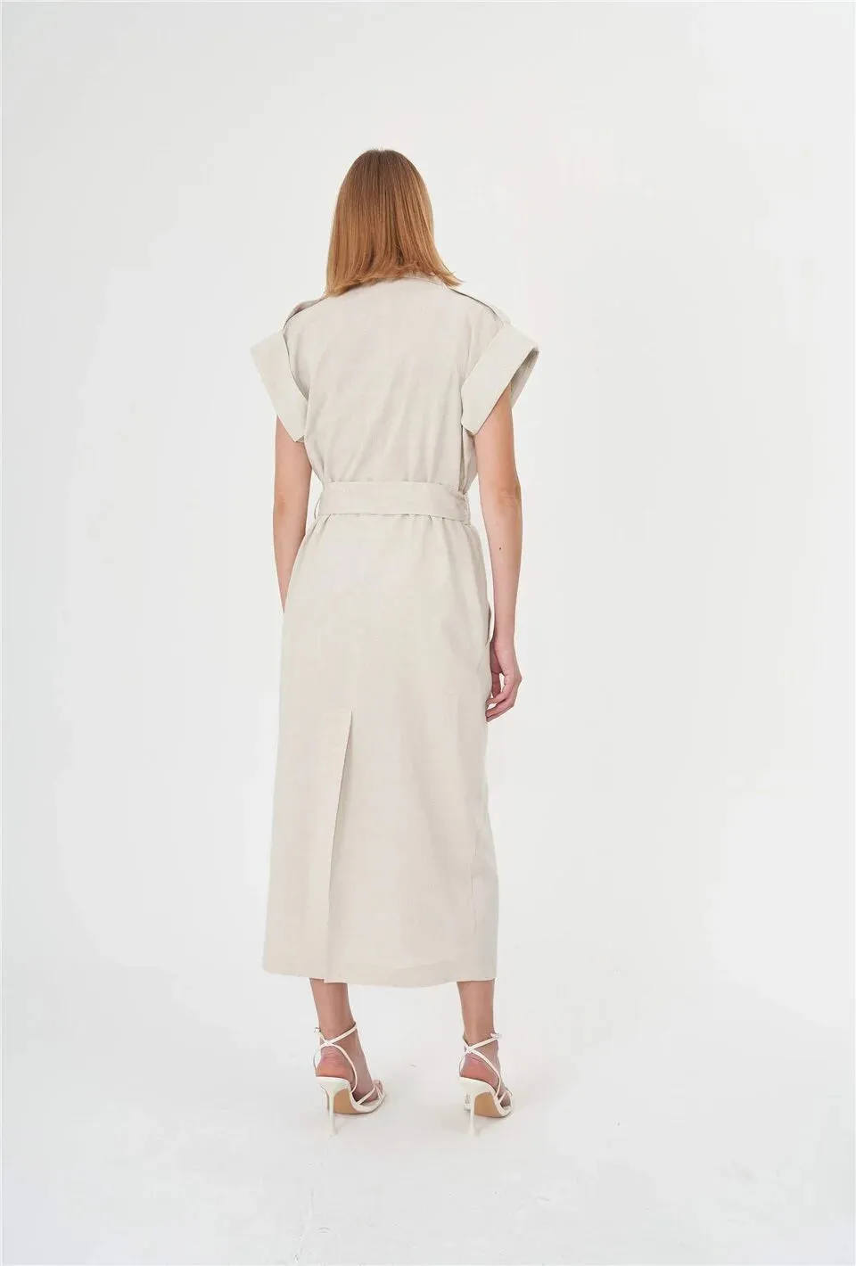 Trench Coat Dress - White