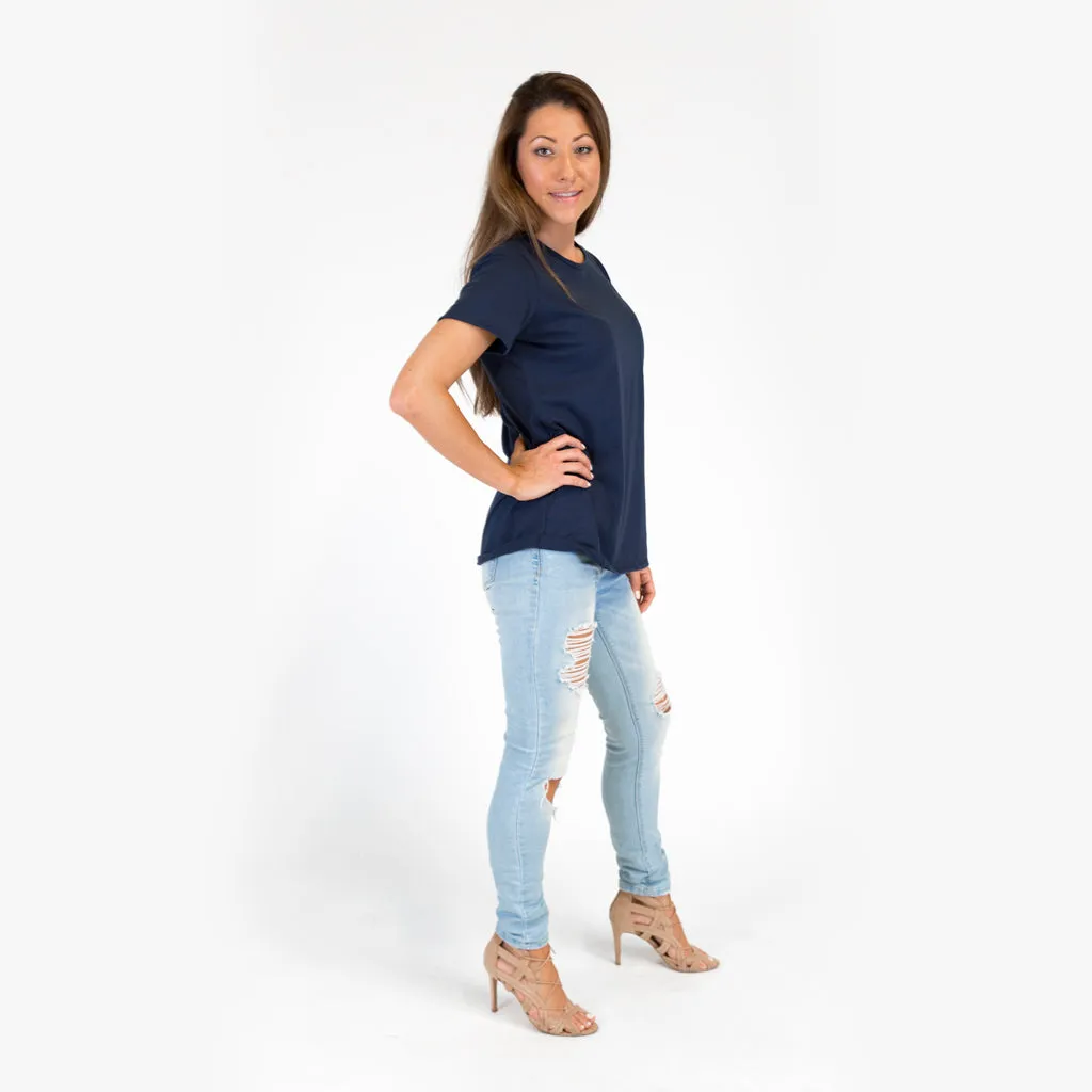 Women's Organic Crew T-shirt 2 Pack - Navy