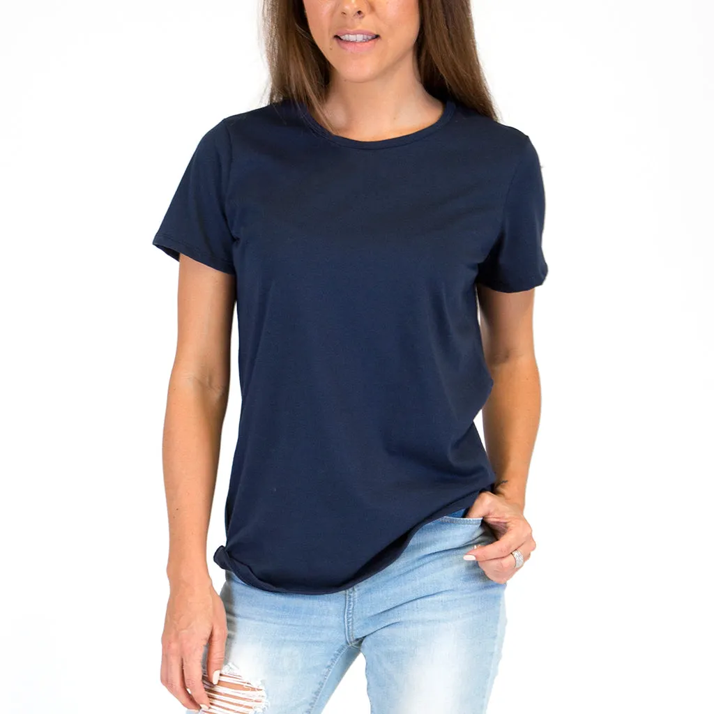 Women's Organic Crew T-shirt 2 Pack - Navy